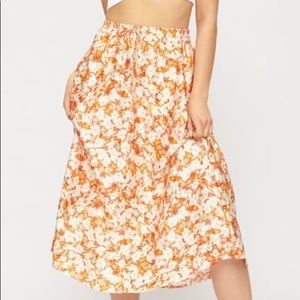 Dynamite midi floral skirt